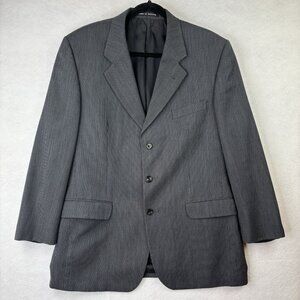 Alexandre London Blazer Mens 46R Gray 3 Button Suit Jacket Woolmark New Wool